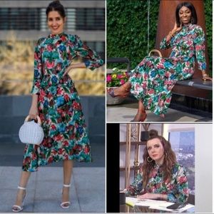 Zara watercolor floral midi blogger influencer szM
